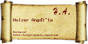Holzer Angéla névjegykártya